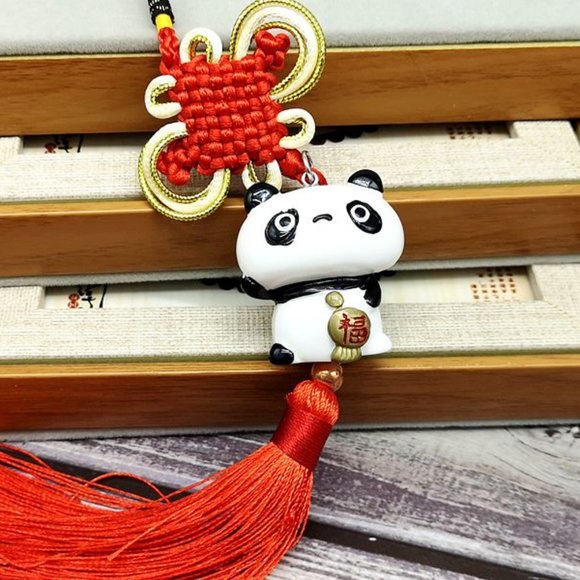 4 pcs Peace Knot Panda Pendants.  For Peace, Safty, Health & Fortune. - Picture 2 of 4